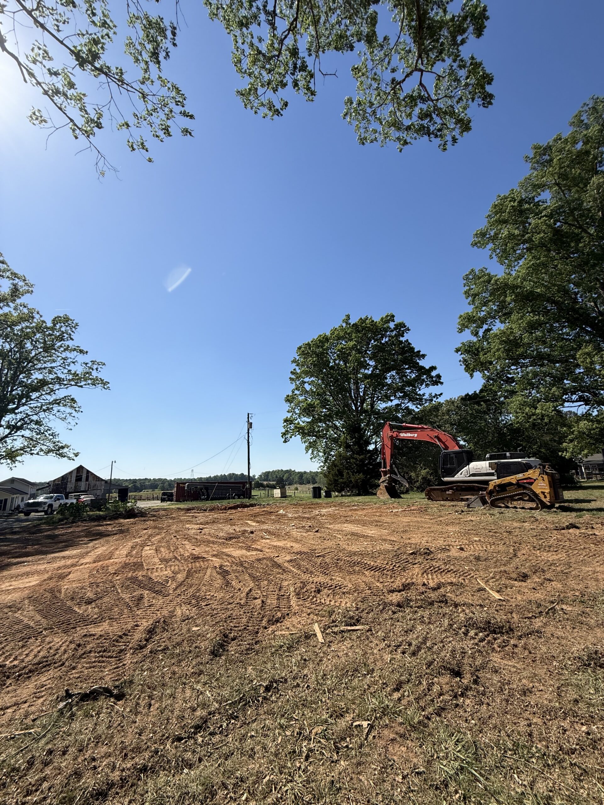 Cleared and graded lot after the house came down